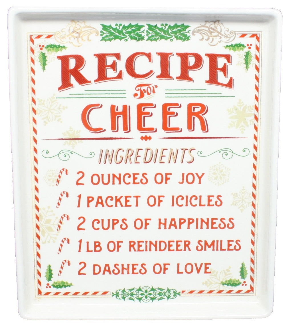 Stoneware Recipe Plate - Cheer