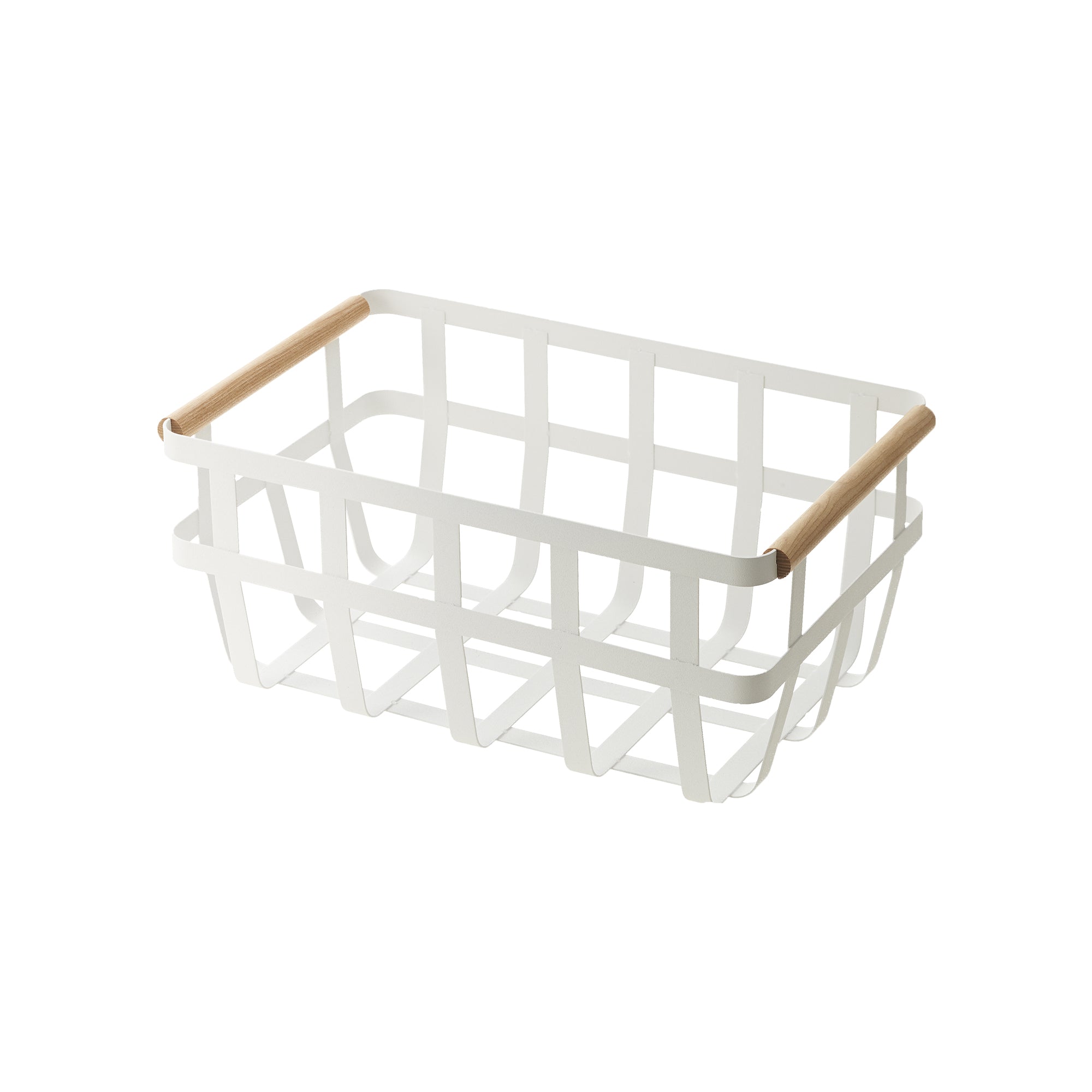 Storage Basket - Two Sizes - Steel + Wood
