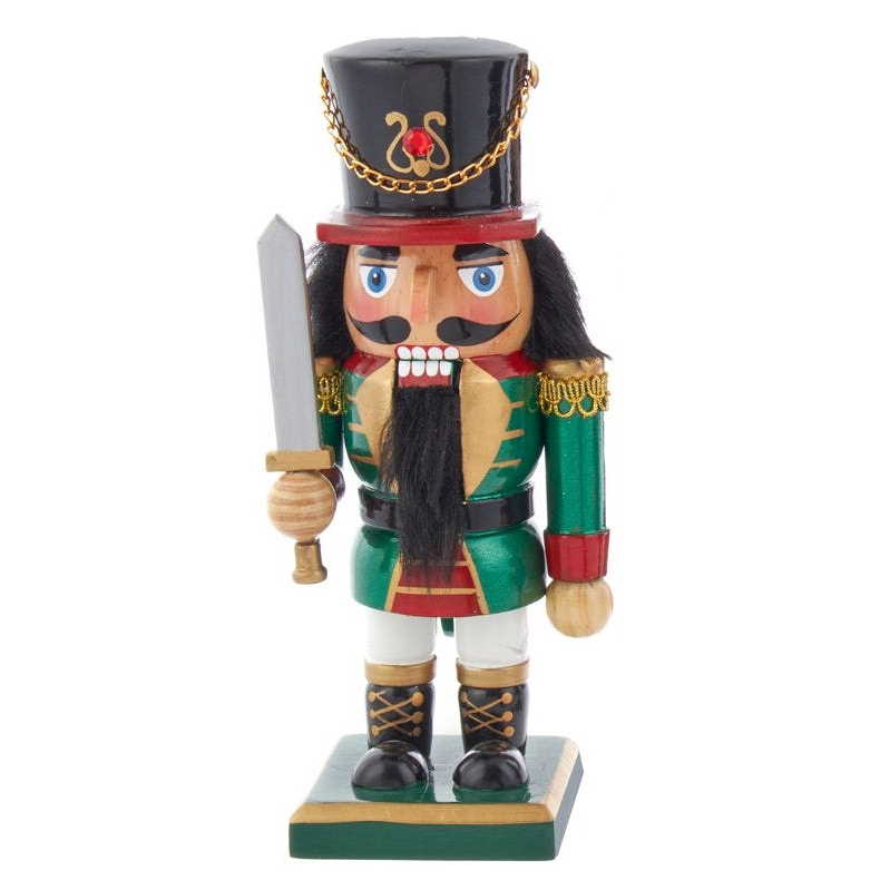 Stout Wooden Nutcracker - 9 Inch - Guard with Sword