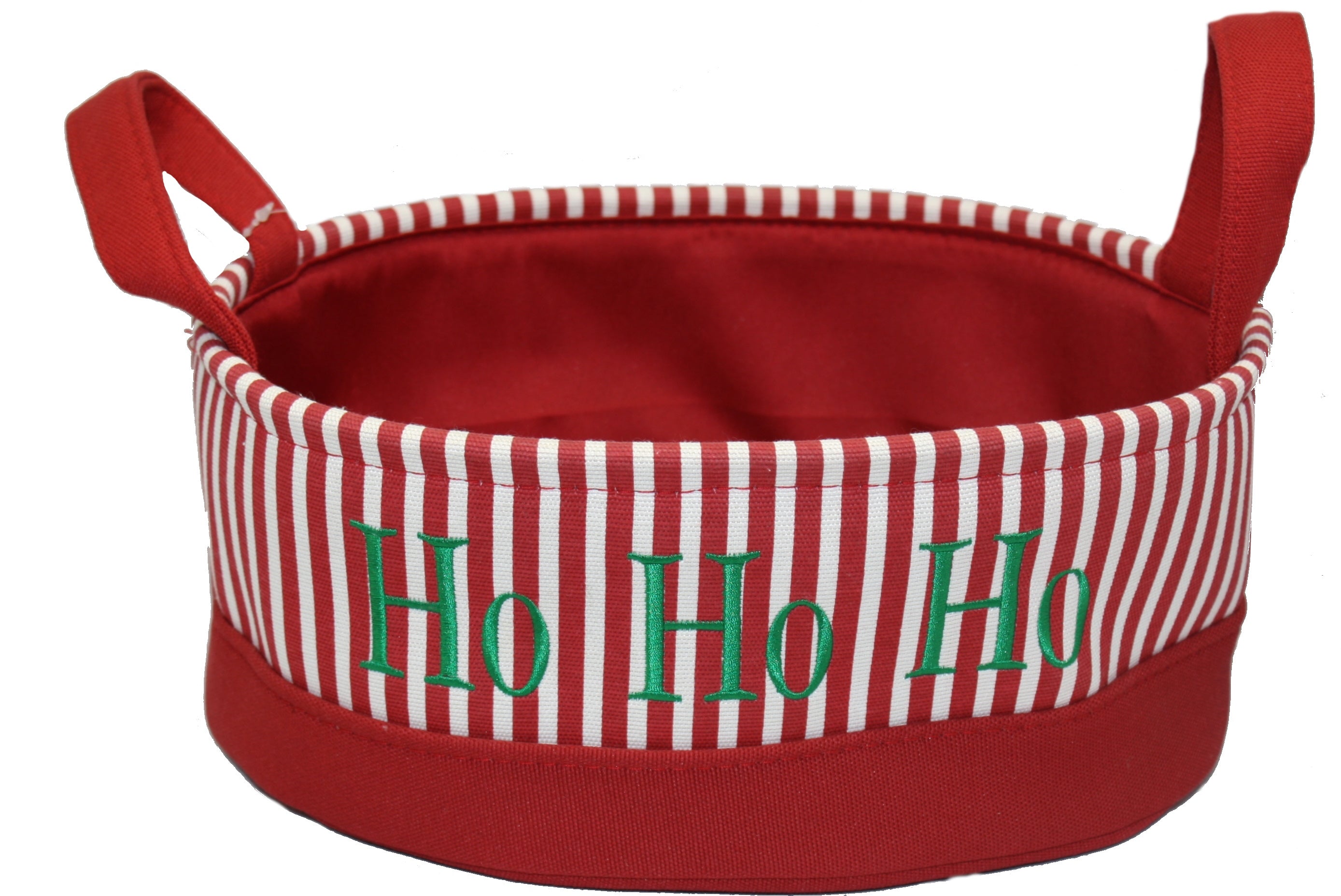 Stripe Basket Ho Ho Ho - Large