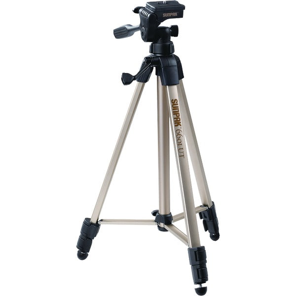 Sunpak 620-060 8-Lb.-Capacity Tripod with 3-Way Pan Head, 59-In. Extended