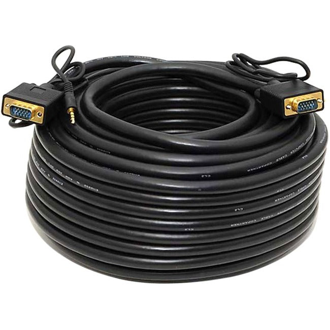Super Vga Hd15 M/M Cable W/ Audio 100Ft