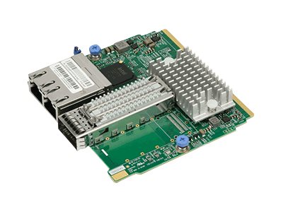 Supermicro AOC-MHIBF-M1Q2GM - Network adapter - 40Gb Ethernet / 56Gb InfiniBand FDR QSFP x 1 + Gigabit Ethernet x 1 - for SuperServer AOC-MHIBF-M1Q2GM-O