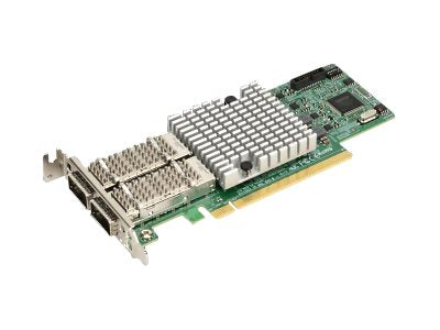 Supermicro AOC-S100G-M2C - Network adapter - PCIe 3.0 x16 low profile - 100 Gigabit QSFP28 x 2 AOC-S100G-M2C-O