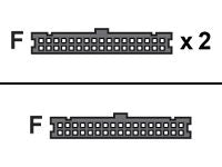 Supermicro CBL-0022L - Floppy cable - 34 pin IDC (F) to 34 pin IDC (F)