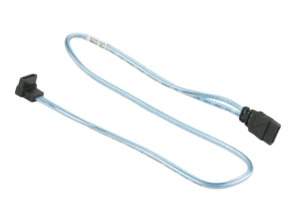 Supermicro CBL-0226L - SATA cable - SATA (F) straight to SATA (F) right-angled - 1.4 ft - round - for Supermicro SC809;