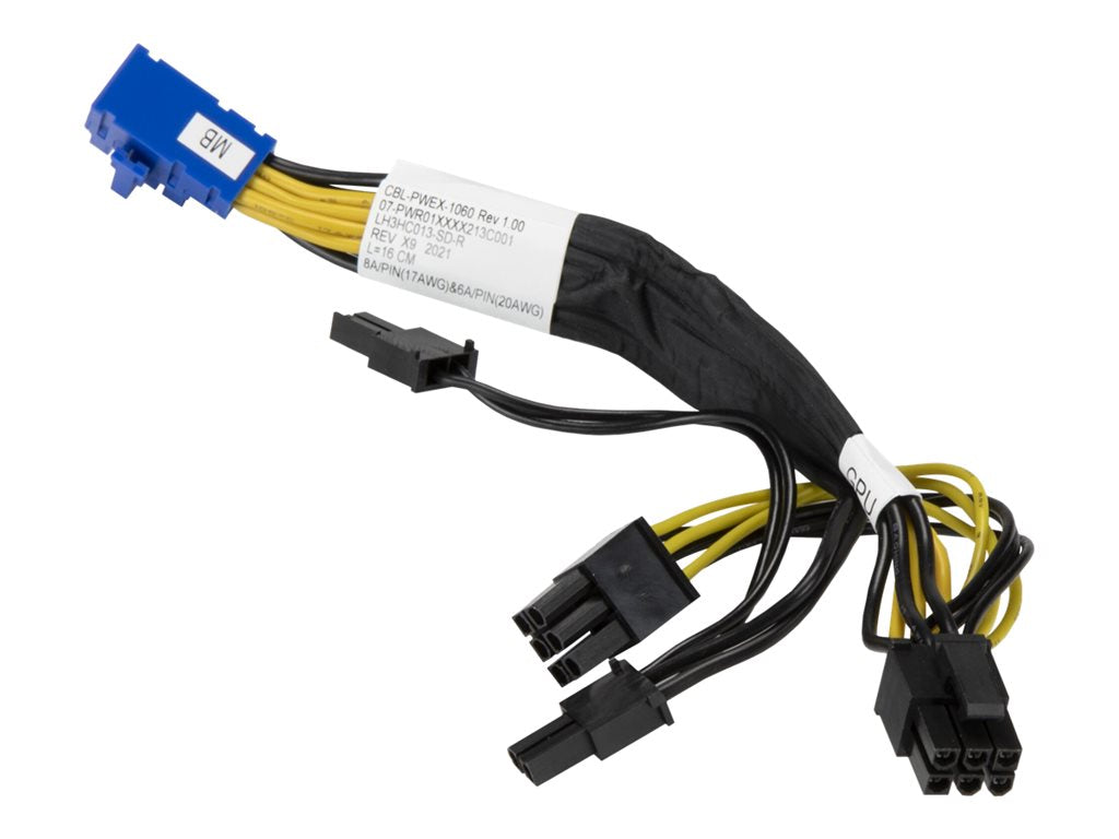 Supermicro - Power adapter - 8 pin internal power (F) to 8 pin PCIe power (6+2) (M) - 52 ft CBL-PWEX-1060