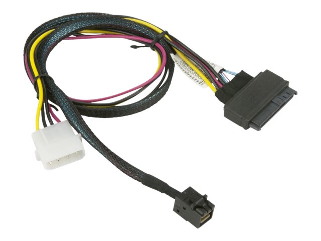 Supermicro - SAS internal cable - SFF-8643 (M) to 4 pin internal power, U.2 (SFF-8639) (M) - 1.8 ft
