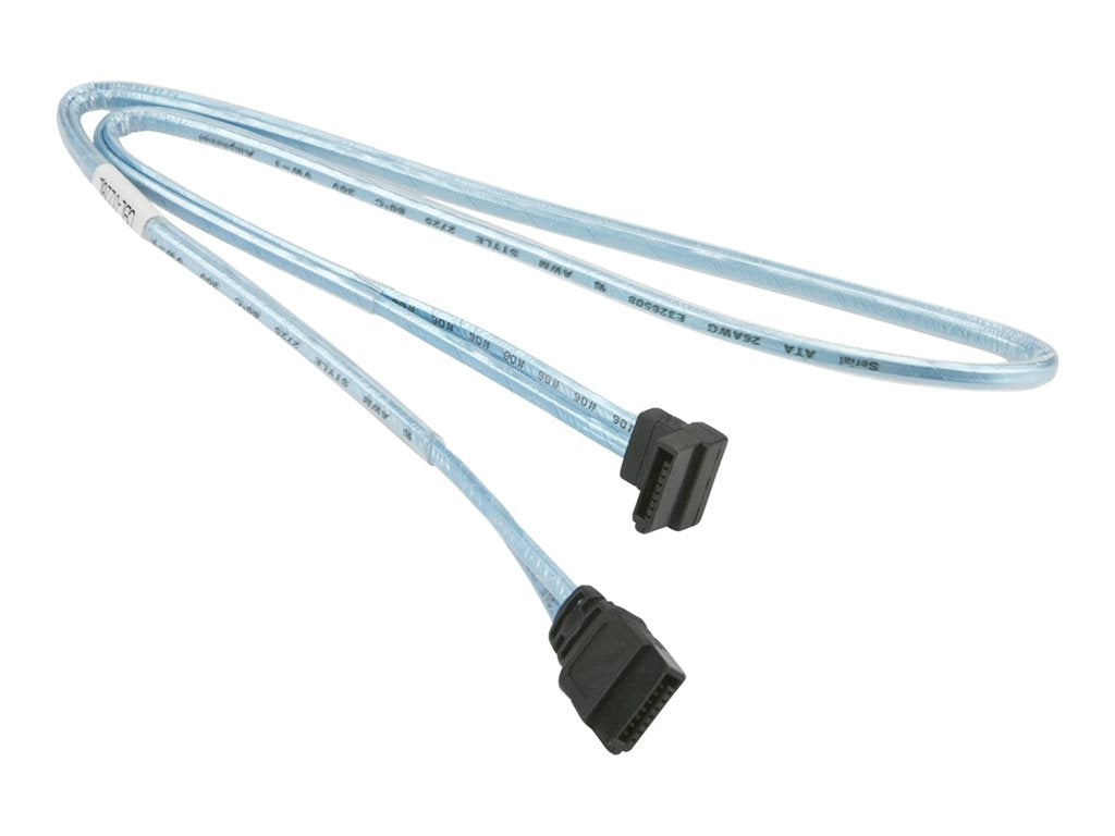 Supermicro - SATA cable - SATA (F) straight to SATA (F) right-angled - 1.8 ft - round