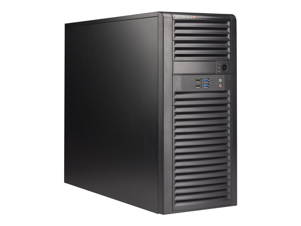 Supermicro SC732 D4-668B - Mid tower - extended ATX 668 Watt - black - USB/Audio CSE-732D4-668B