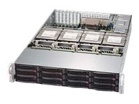 Supermicro SC829 HE1C4-R1K02LPB - Rack-mountable 2U - enhanced extended ATX - SATA/SAS - hot-swap 1000 Watt - black CSE-829HE1C4-R1K02LPB