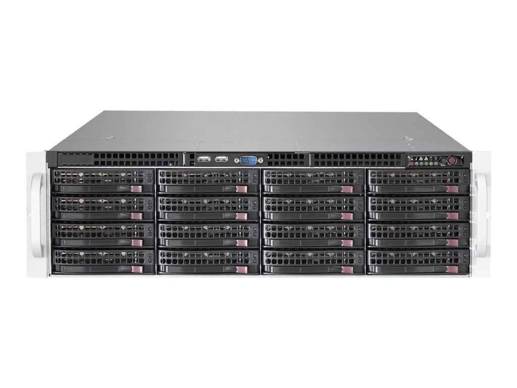 Supermicro SC836 BE1C-R609JBOD - Rack-mountable - 3U - SATA/SAS - hot-swap 600 Watt - black