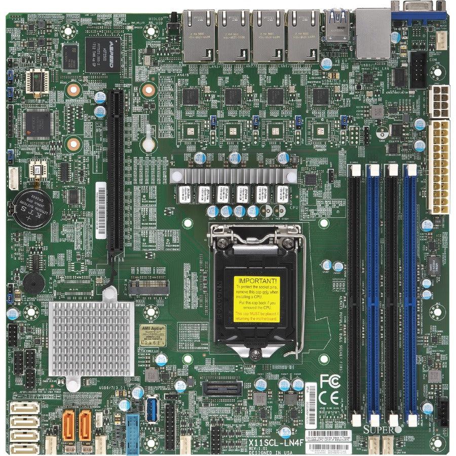 Supermicro X11SCL-LN4F Server Motherboard - Intel C242 Chipset - Socket H4 LGA-1151 - Micro ATX