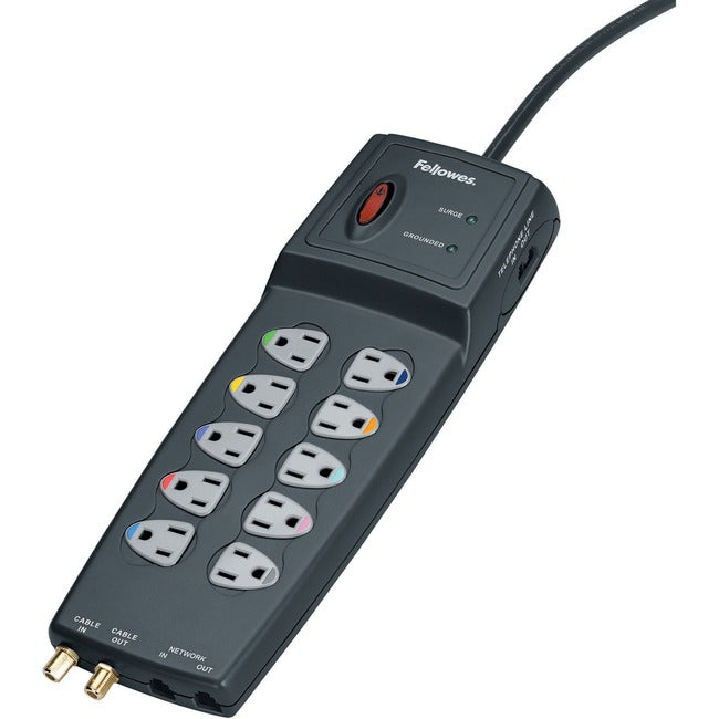 Surge With 10 Outlets. 3,300 Joules, Emi/Rfi Noise Filtering, 15-Amp Circuit Bre