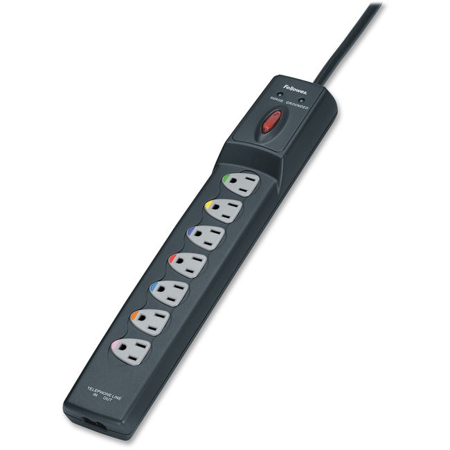 Surge With 7 Outlets.1,600 Joules, Emi/Rfi Noise Filtering, 15-Amp Circuit Break