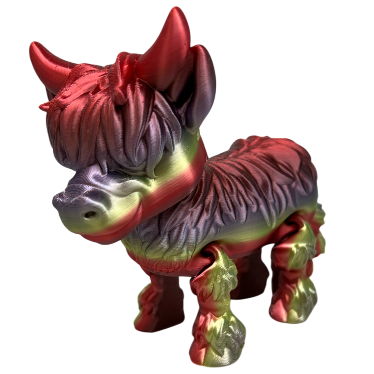 Sweetheart Highland Cow - Rainbow Color