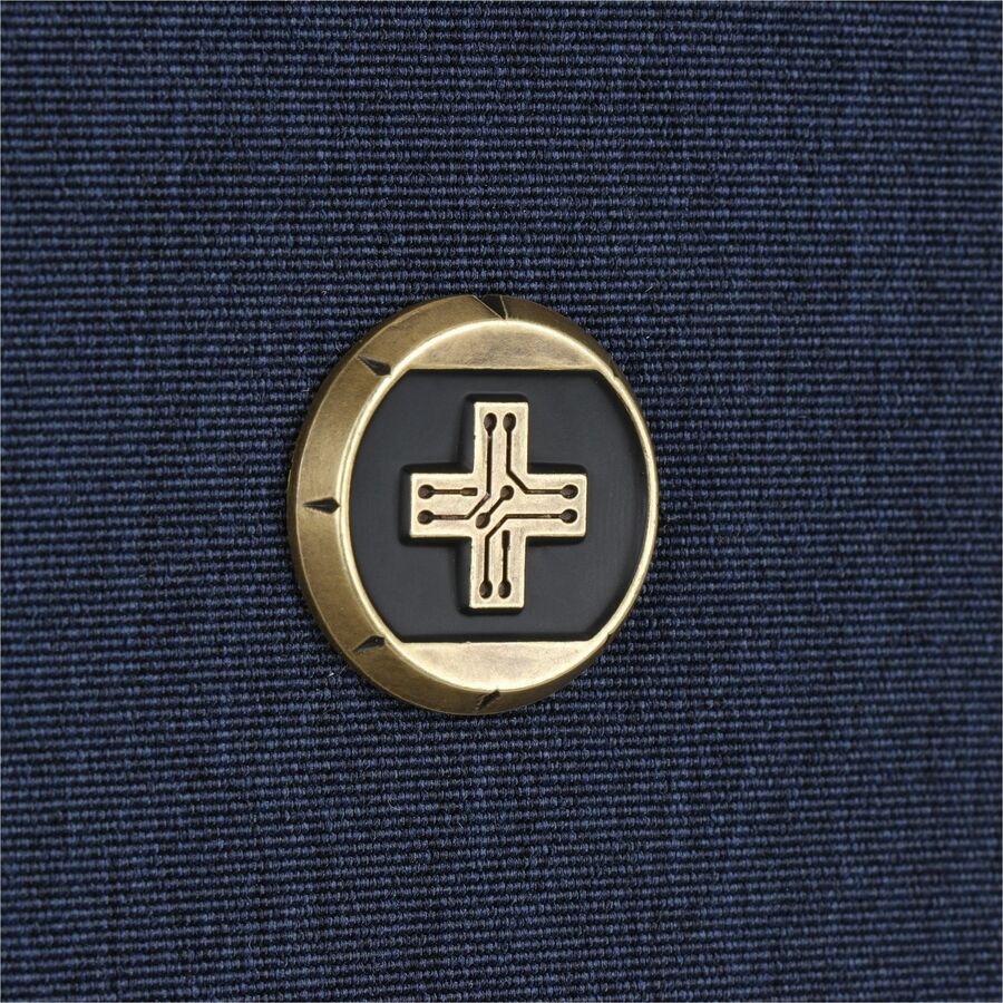 Swissdigital Design Carrying Case (Backpack) for 17" Notebook, Power Bank, Accessories, Water Bottle, Tablet, PC - Dark Blue