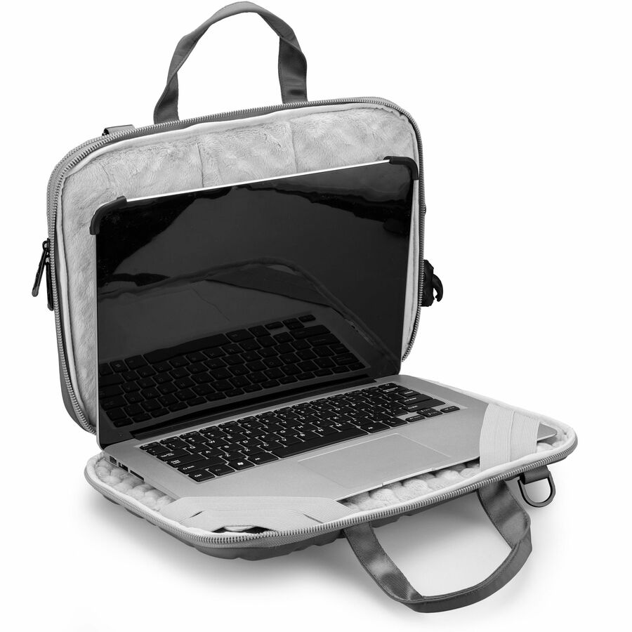 Swissdigital Design Carrying Case (Sleeve) for 14" Apple Notebook, MacBook Pro, Smartphone, Tablet, Digital Text Reader - Gray, Light Gray