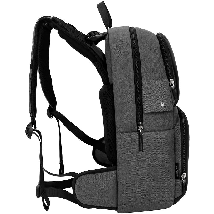 Swissdigital Design EMPERE TM SD712M-B Carrying Case (Backpack) for 15.6" to 16" Amazon, Apple iPhone iPad Notebook, MacBook, Chromebook - Black/Gray