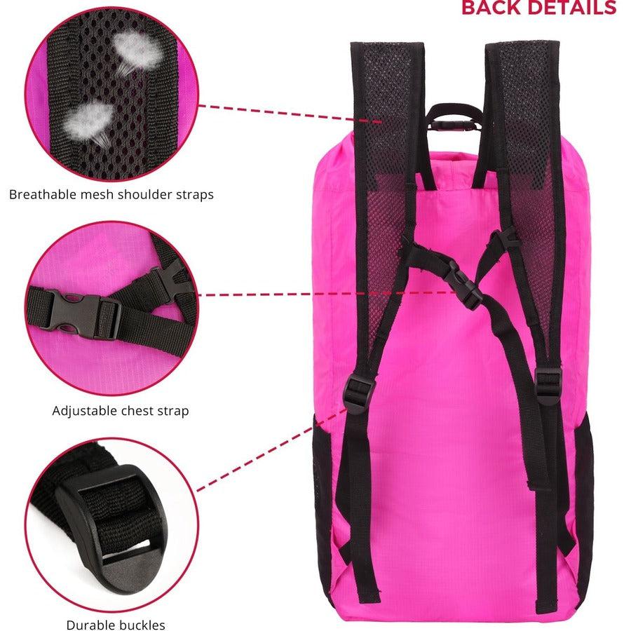 Swissdigital Design Goose SD1594-46 Carrying Case (Backpack) for 16" Apple iPad Notebook, Tablet, MacBook Pro, Cell Phone, Accessories - Fuchsia