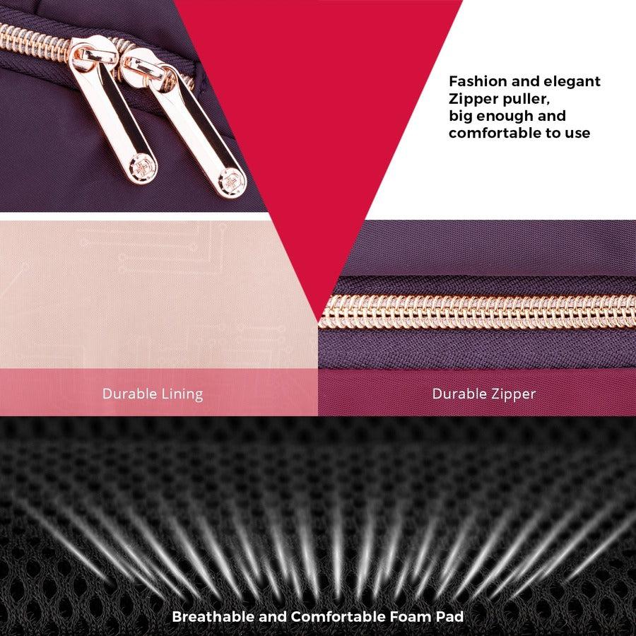 Swissdigital Design KATY ROSE F SD1006F-46 Carrying Case (Backpack) for 15.6" to 16" Apple, Amazon iPhone iPad Notebook, MacBook Pro - Purple