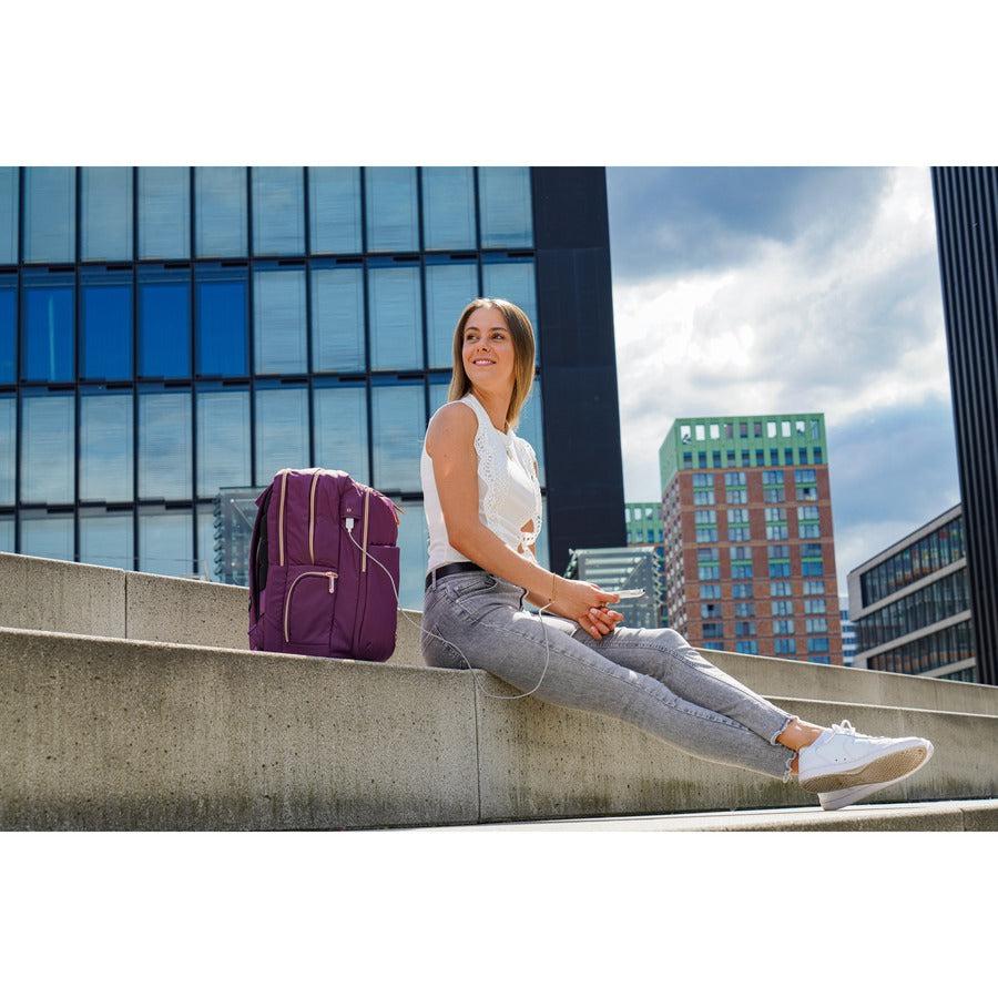 Swissdigital Design KATY ROSE F SD1006F-46 Carrying Case (Backpack) for 15.6" to 16" Apple, Amazon iPhone iPad Notebook, MacBook Pro - Purple