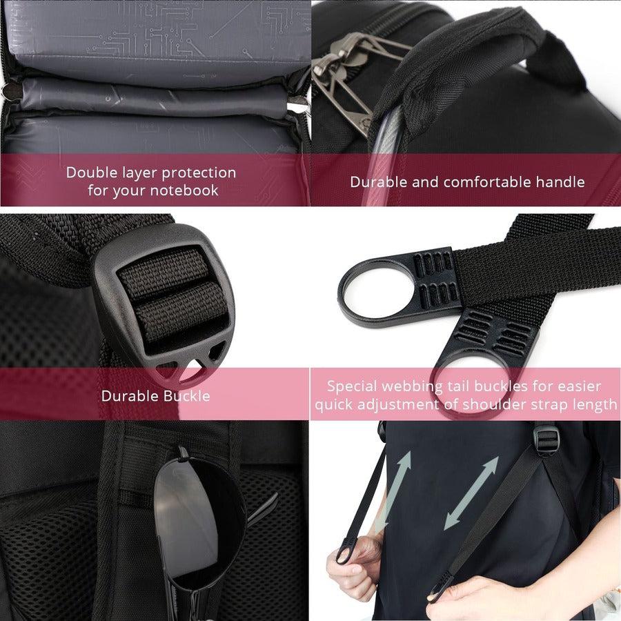 Swissdigital Design Pixel SD-857 Carrying Case (Backpack) for 15.6" to 16" Apple iPhone iPad Notebook, MacBook Pro - Black