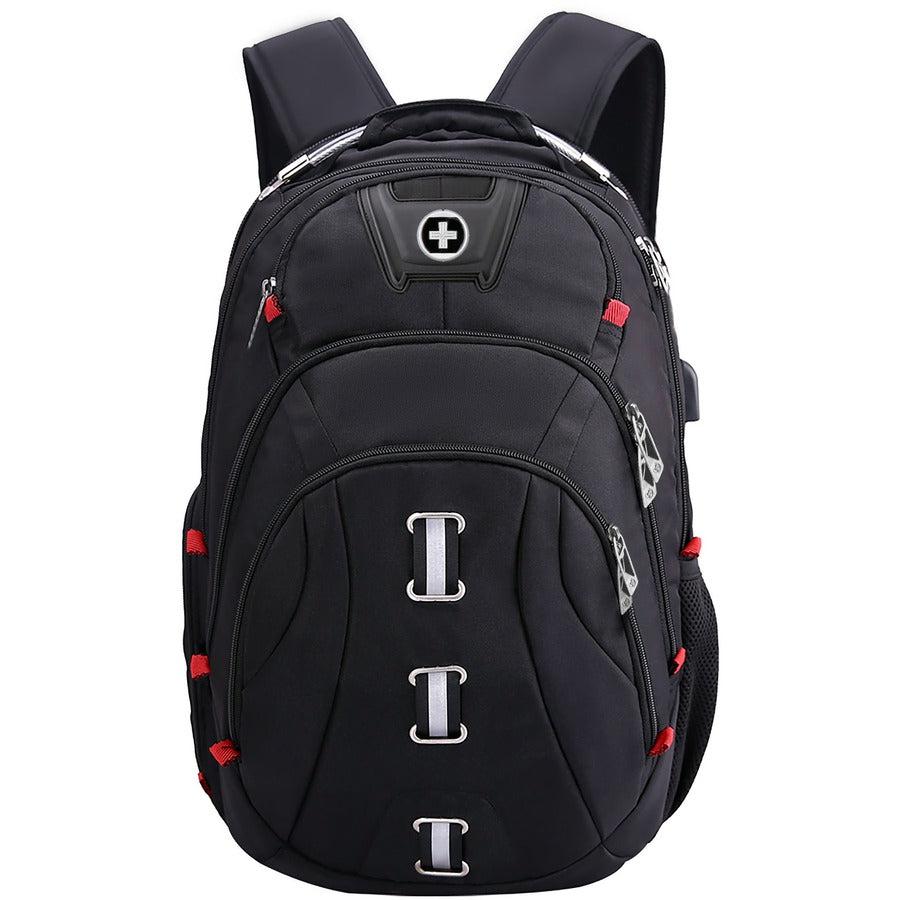 Swissdigital Design Pixel SD-857 Carrying Case (Backpack) for 15.6" to 16" Apple iPhone iPad Notebook, MacBook Pro - Black