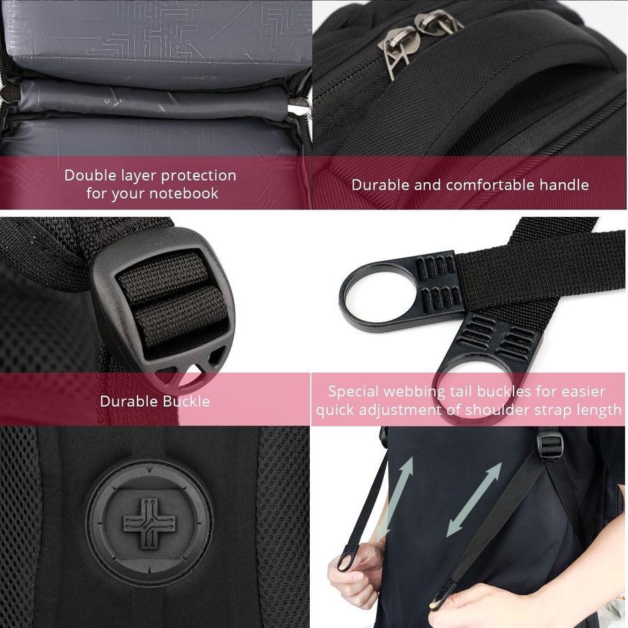 Swissdigital Design SENSOR TSG4H198-1 Carrying Case (Backpack) for 15.6" to 16" Apple Notebook - Black