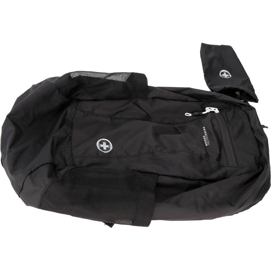 Swissdigital Design Seagull SD1595-01 Carrying Case Rugged (Backpack) Notebook, Accessories, Tablet, Cell Phone - Black