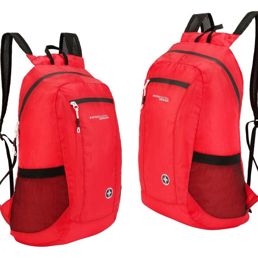 Swissdigital Design Seagull SD1595-42 Carrying Case Rugged (Backpack) Notebook, Accessories, Tablet, Cell Phone - Red