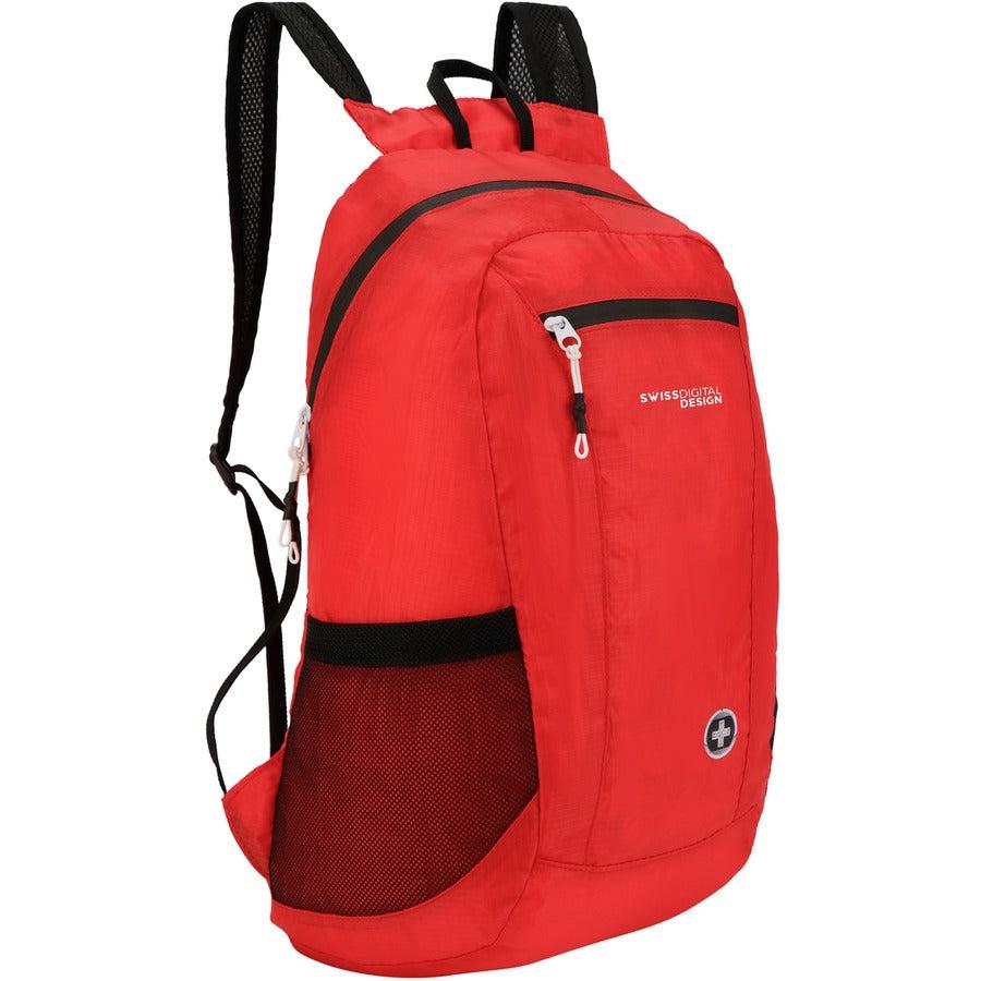 Swissdigital Design Seagull SD1595-42 Carrying Case Rugged (Backpack) Notebook, Accessories, Tablet, Cell Phone - Red