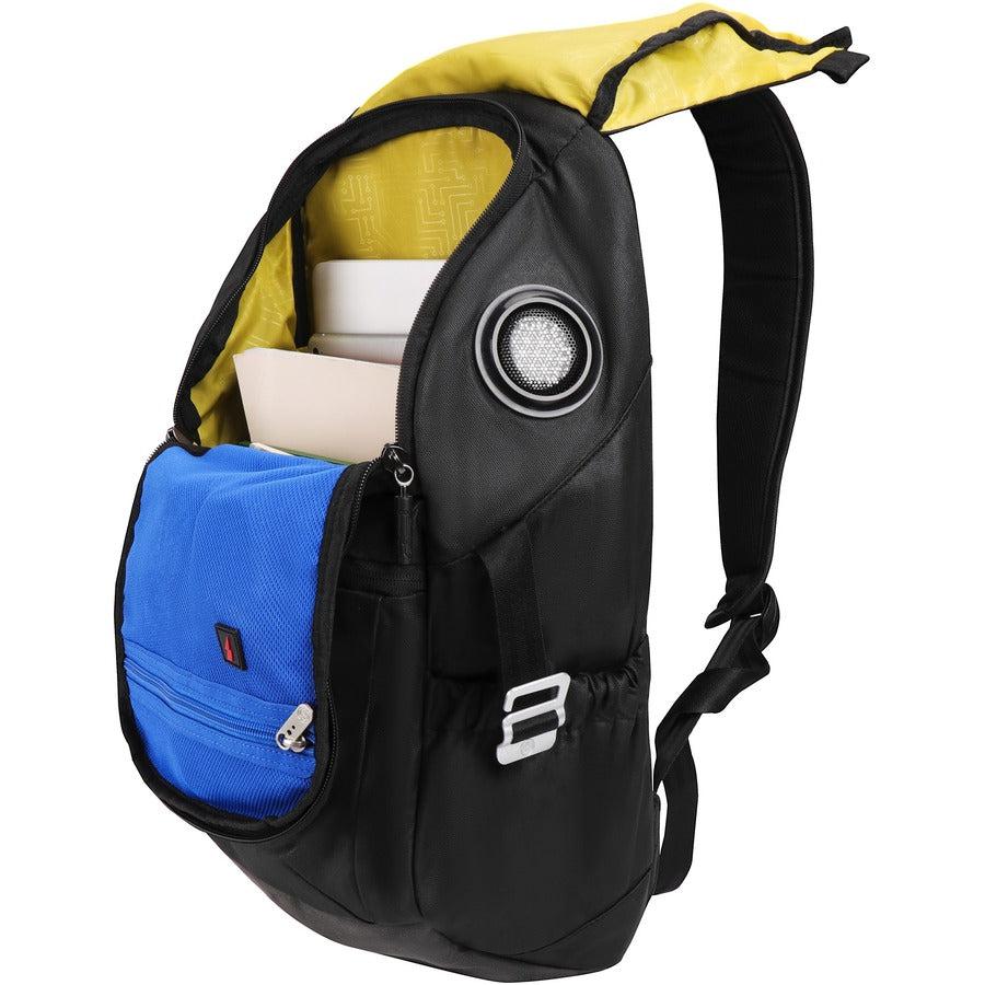 Swissdigital Design Soundbyte SD-03B Carrying Case (Backpack) for 13.5" to 14" iPad Notebook, MacBook Pro - Black