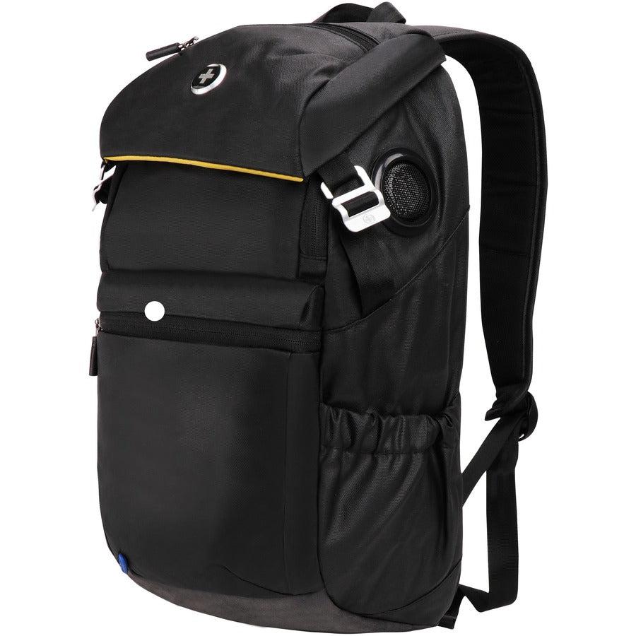 Swissdigital Design Soundbyte SD-03B Carrying Case (Backpack) for 13.5" to 14" iPad Notebook, MacBook Pro - Black