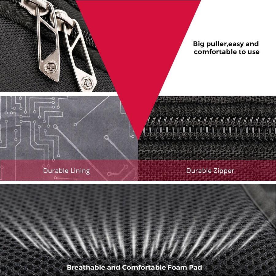 Swissdigital Design TERABYTE F J16BTF-21 Carrying Case (Backpack) for 15.6" to 16" Apple iPhone iPad MacBook Pro, Notebook - Black/Green