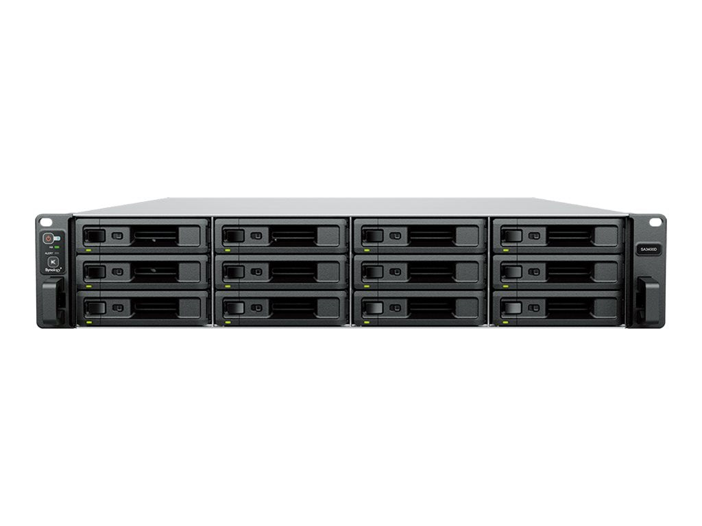 Synology SA3400D - NAS server - 12 bays - rack-mountable - SAS - RAID RAID 0, 1, 5, 6, 10, JBOD, RAID F1, 5 hot spare, 6 hot