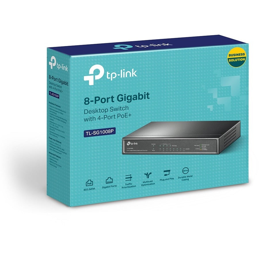 TL-SG1008P TP-Link 8-Port Gigabit Switch - 4-Port PoE Desktop Switch