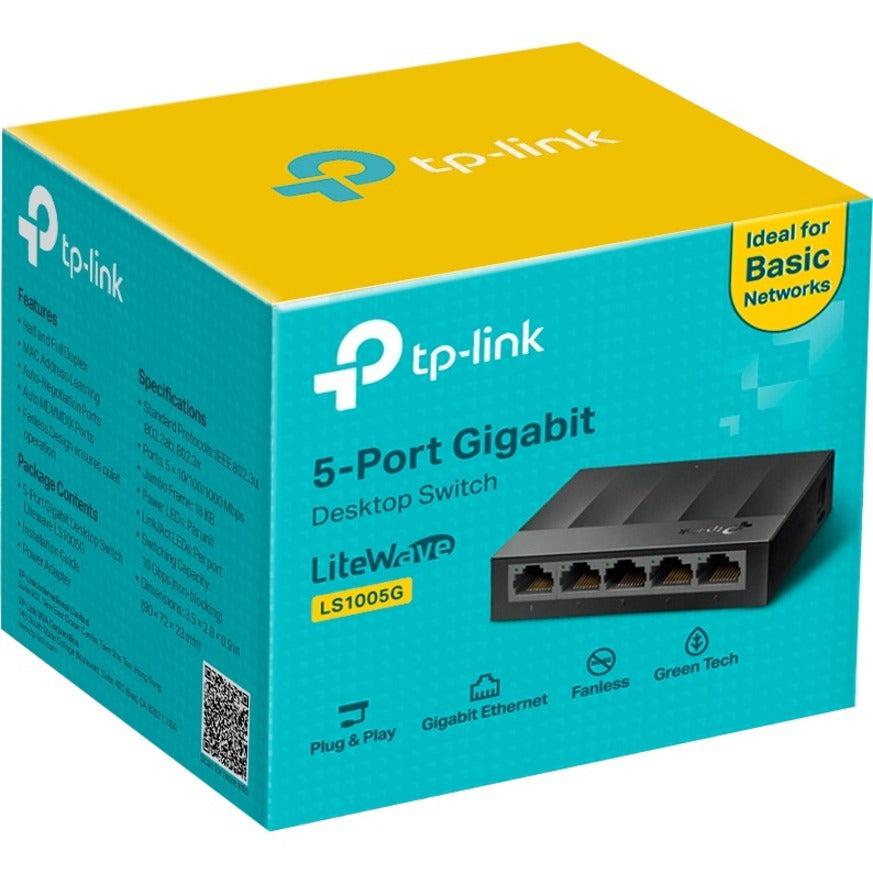 TP-Link 5-Port Gigabit Desktop Switch LS1005G - Unmanaged Green Ethernet | Tecisoft