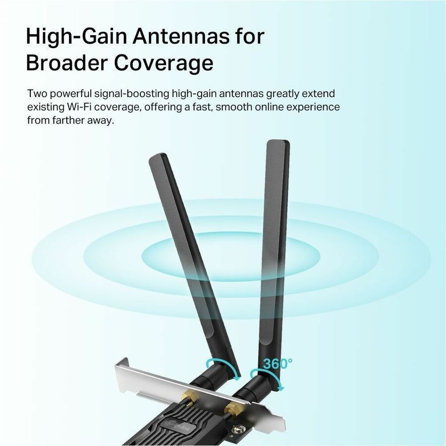 TP-Link Archer TX20E - AX1800 Dual Band Wi-Fi 6 Bluetooth 5.2 PCI Express Adapter -