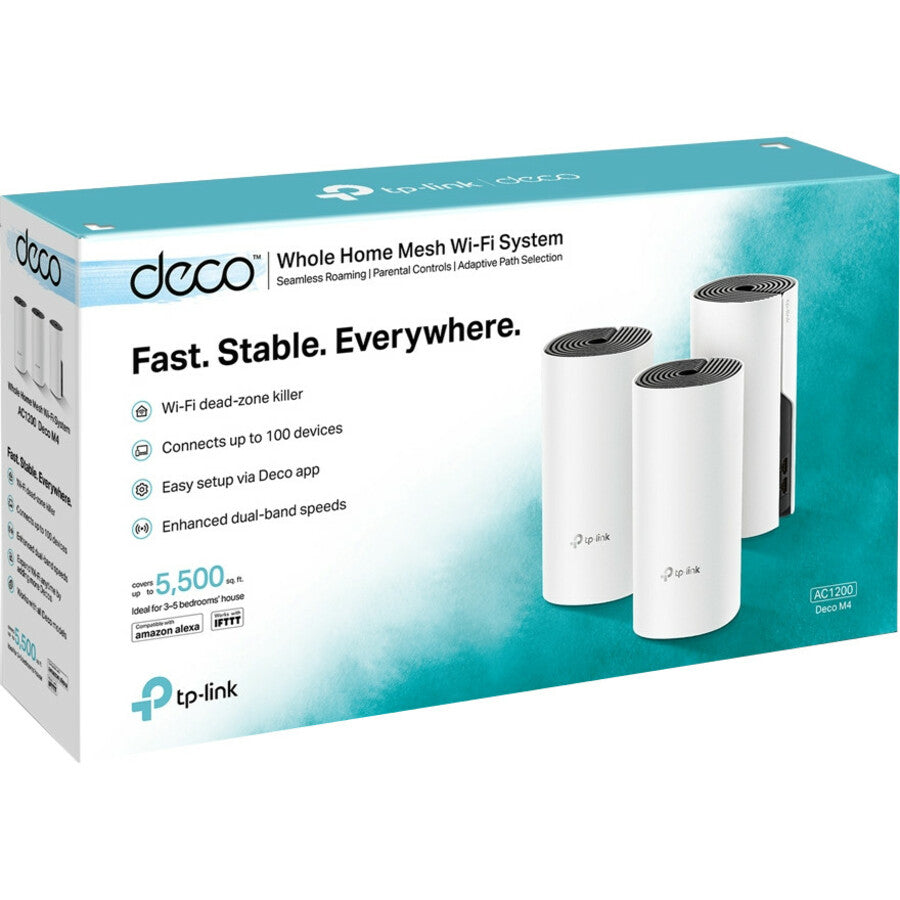 TP-Link Deco M4(3-pack) - Dual Band IEEE 802.11ac 1.17 Gbit/s Wireless Access Point