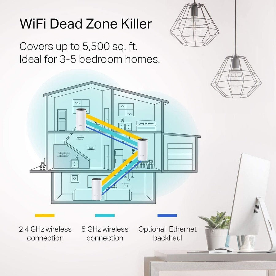 TP-Link Deco M4(3-pack) - Dual Band IEEE 802.11ac 1.17 Gbit/s Wireless Access Point