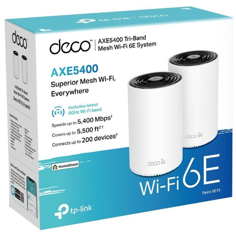 TP-Link Deco XE75(2-pack) - TP-Link Deco AXE5400 Tri-Band WiFi 6E Mesh System DECOXE75(2-PACK)