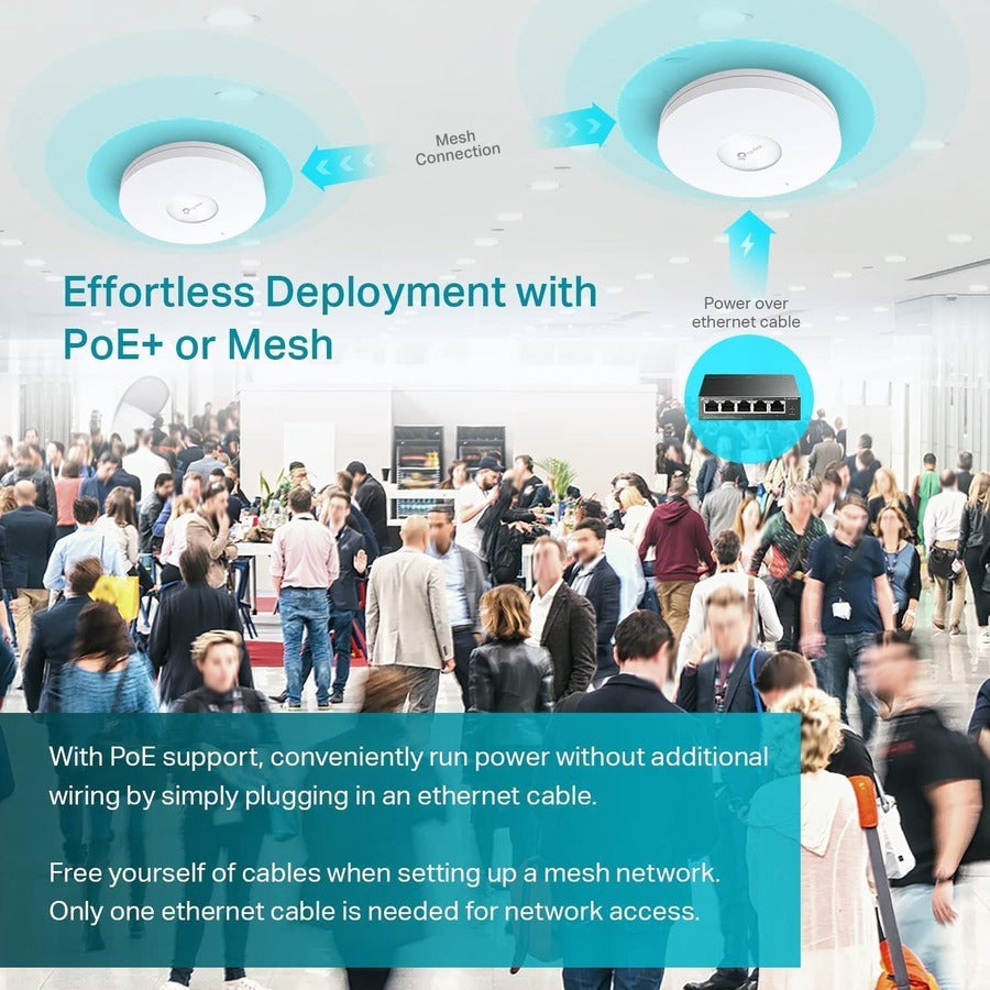 TP-Link EAP650 - Omada WiFi 6 AX3000 Wireless Gigabit Ceiling Mount Access Point