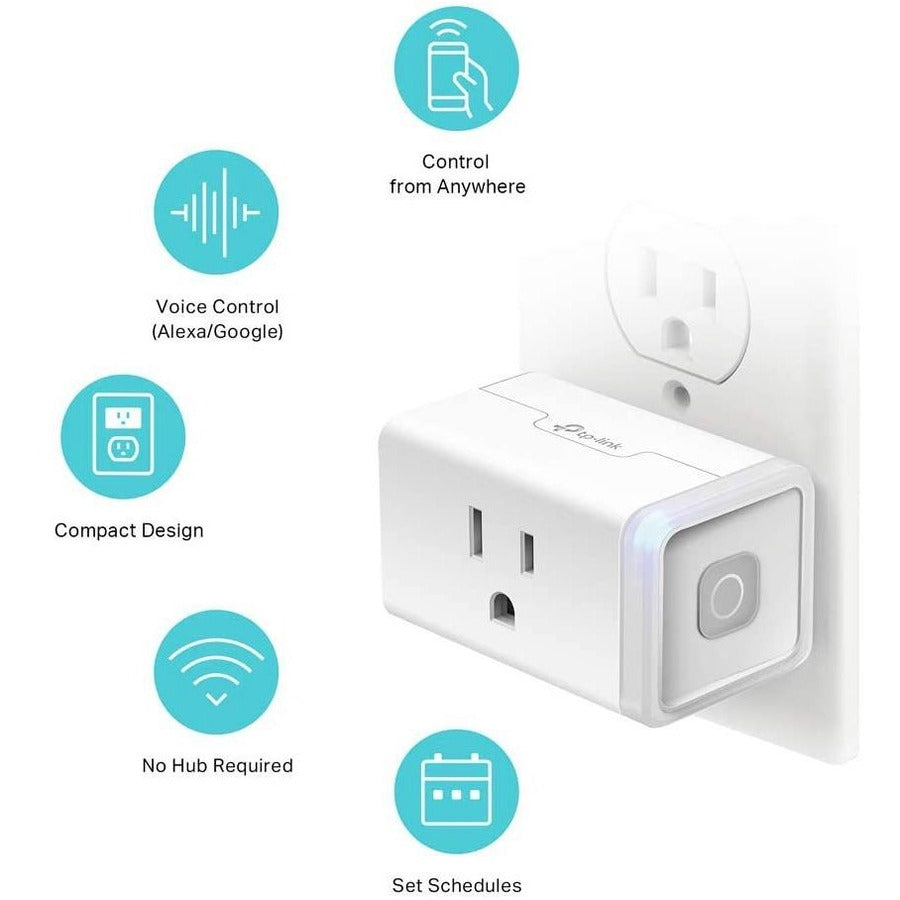 TP-Link Kasa Smart Plug HS105 - Kasa Smart Plug Mini, Smart Home Wi-Fi Outlet Works with Alexa & Google Home