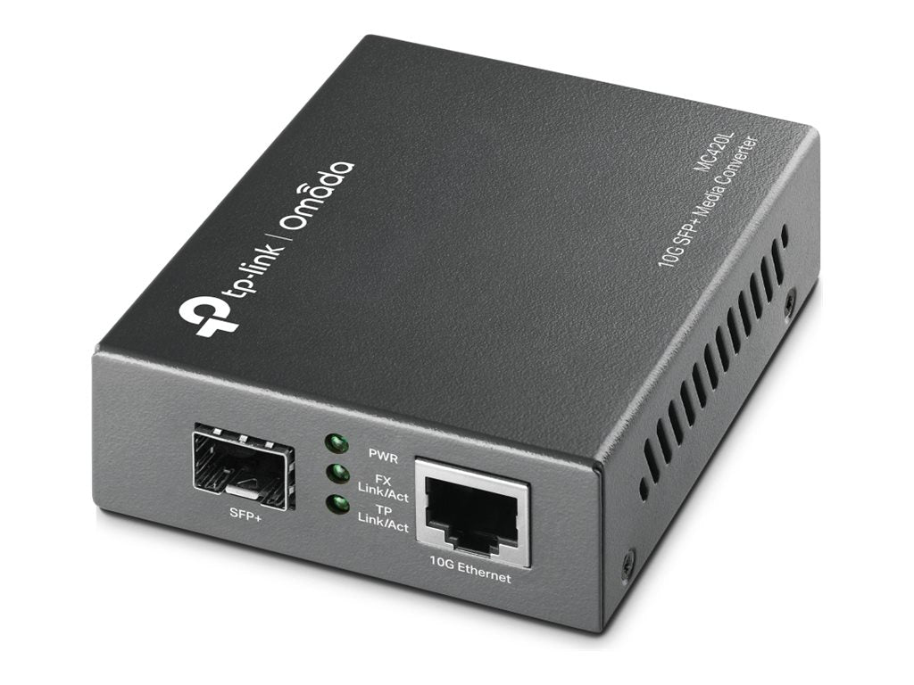 TP-Link Omada MC420L V1 - Fiber media converter - 10GbE, 5GbE, 2.5GbE - 10GBase-LR, 10GBase-SR, 1000Base-T, 10GBase-T, 10GBase-LRM,