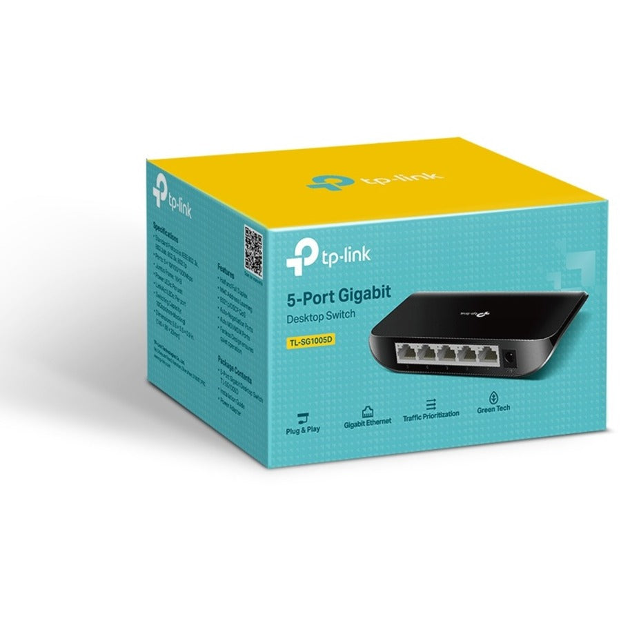 TP-Link TL-SG1005D 5-Port Gigabit Desktop Switch - Unmanaged Plug and Play | TecISoft