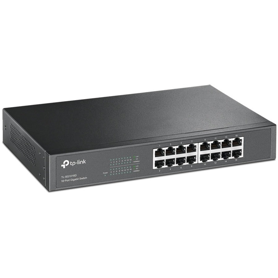 TP-Link TL-SG1016D 16-Port Gigabit Switch - Desktop/Rackmount Unmanaged | TecISoft