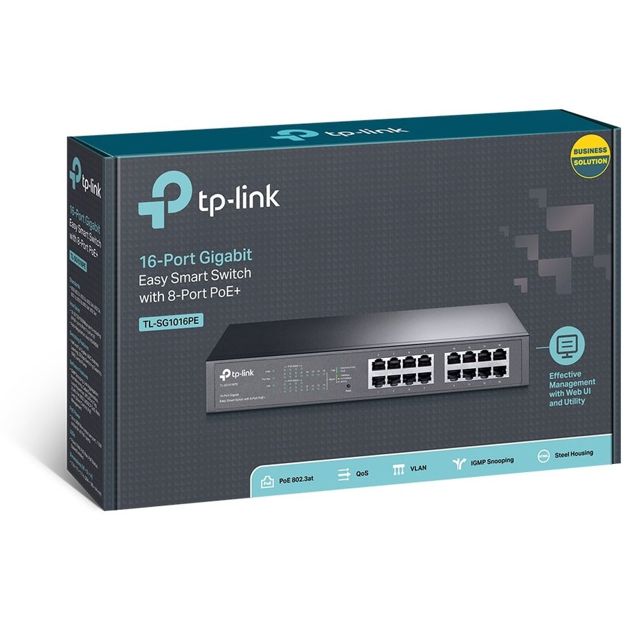 TP-Link TL-SG1016PE - 16-Port Gigabit Easy Smart PoE Switch with 8-Port PoE+
