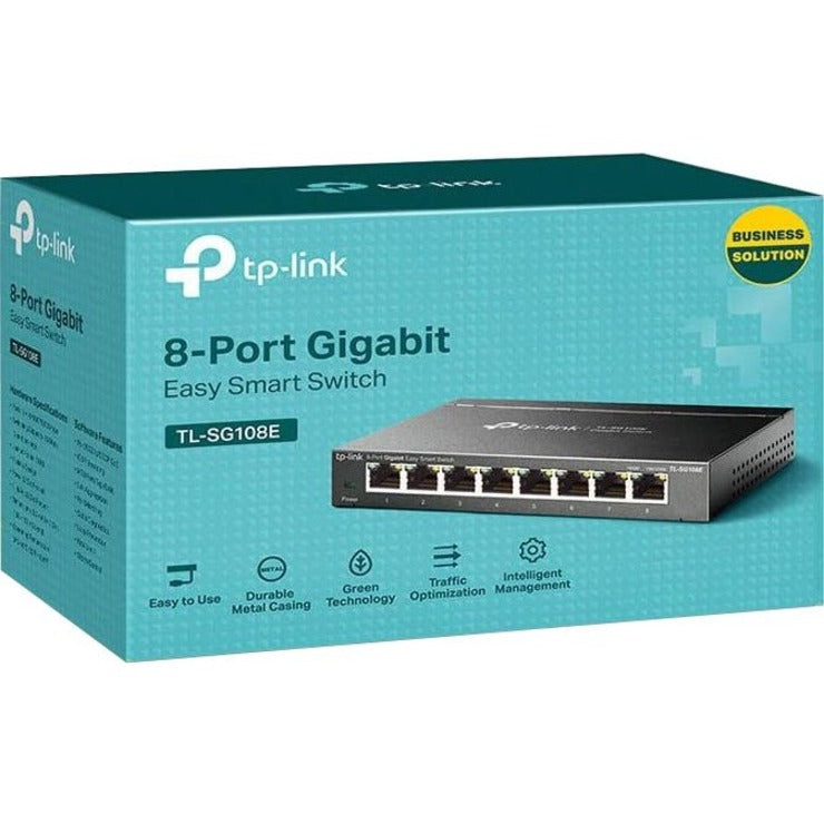 TP-Link TL-SG108E 8-Port Gigabit Easy Smart Switch - Desktop Switch | TecISoft