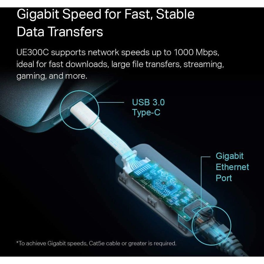 TP-Link UE300C - USB Type-C to RJ45 Gigabit Ethernet LAN Network Adapter